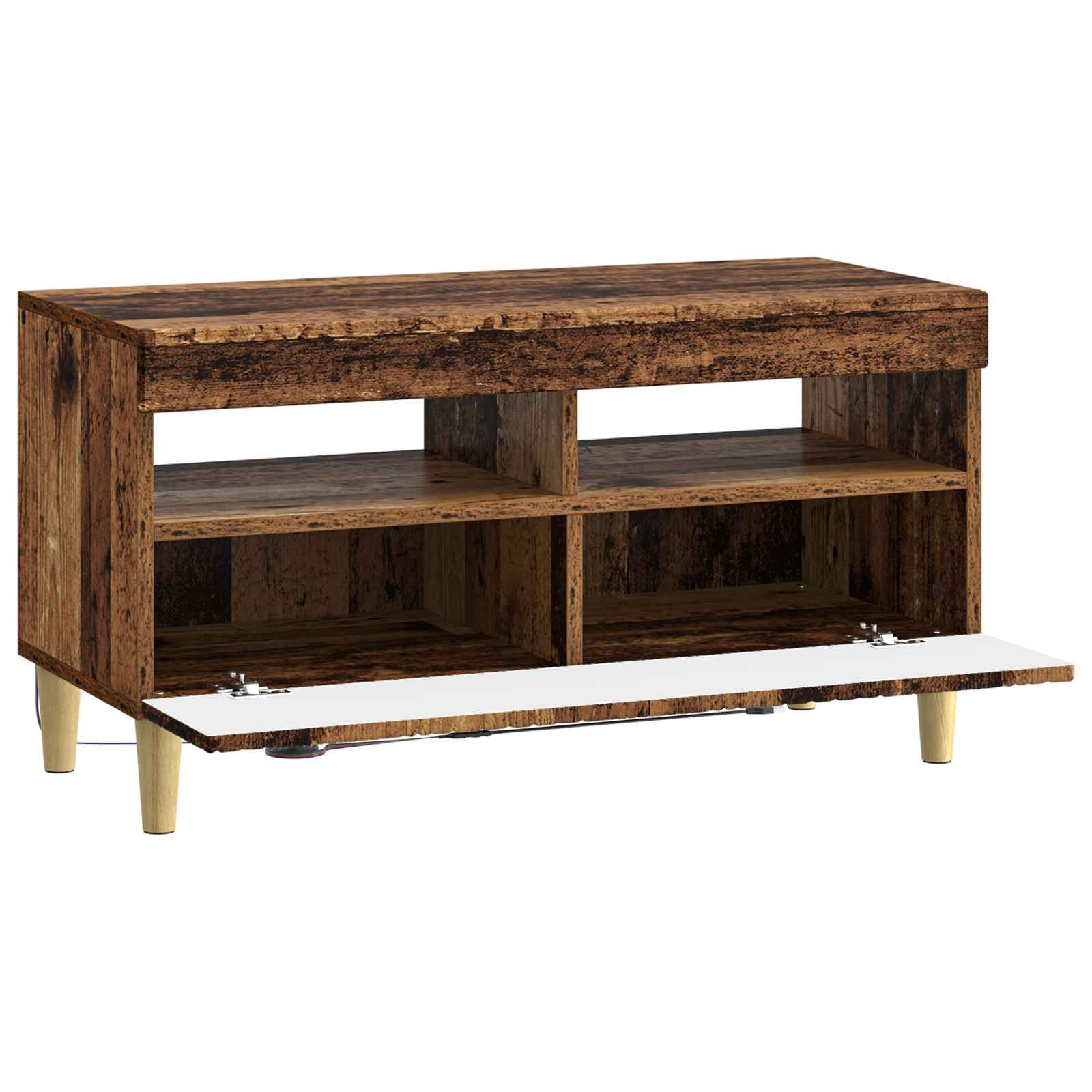 vidaXL LED TV Cabinet Old Wood Engineered Wood 5