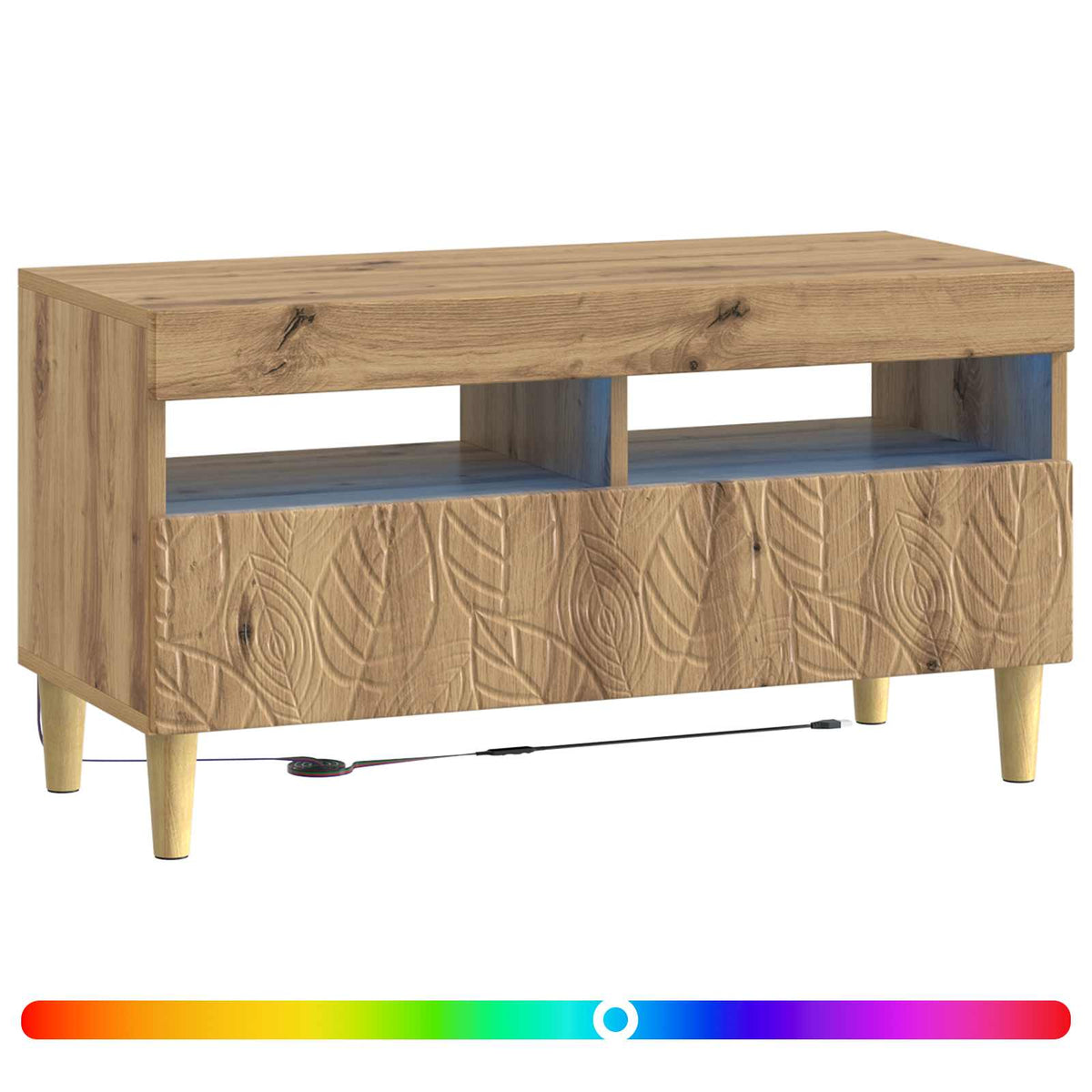 LED TV Cabinet Engineered Wood Artisan oak