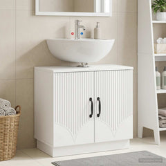 vidaXL Bathroom Sink Cabinet HOORN White 59.5 x 31.5x 56 cm 1