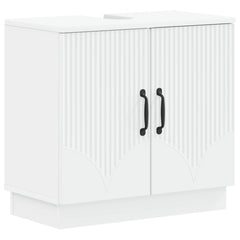vidaXL Bathroom Sink Cabinet HOORN White 59.5 x 31.5x 56 cm 2