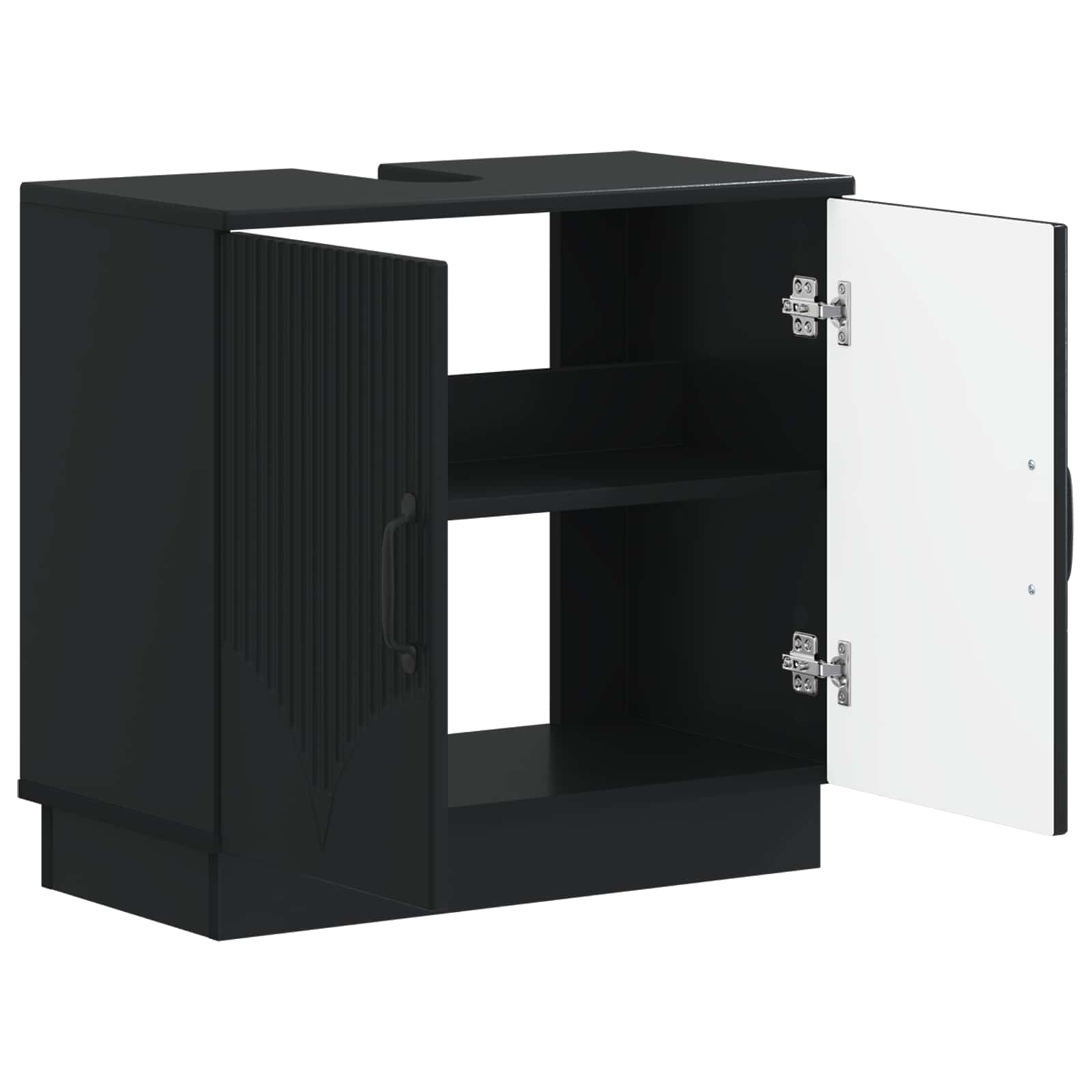 vidaXL Bathroom Sink Cabinet HOORN Black 59.5 x 31.5x 56 cm 3