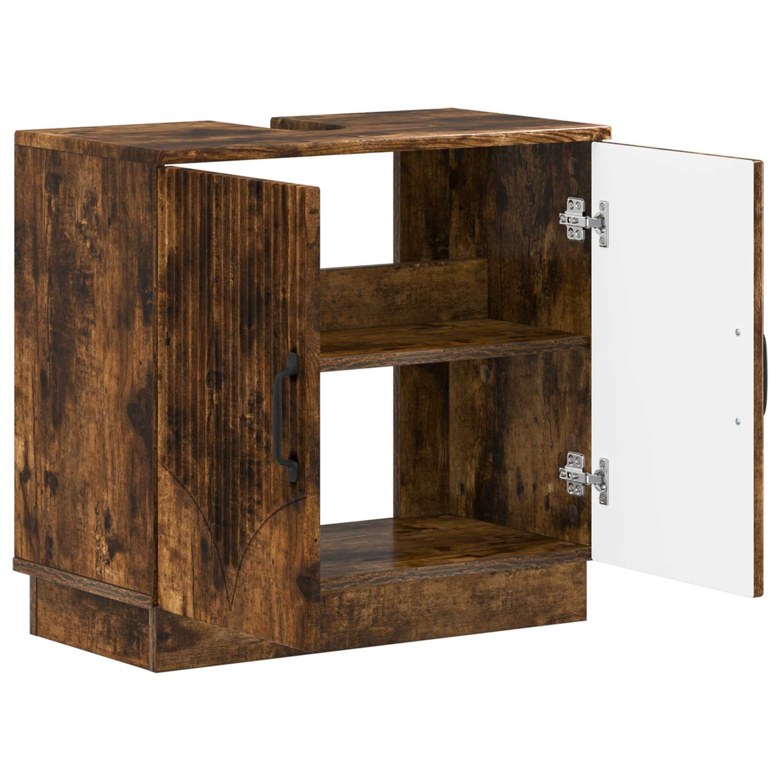 vidaXL Bathroom Sink Cabinet HOORN Smoked Oak 59.5 x 31.5x 56 cm 3