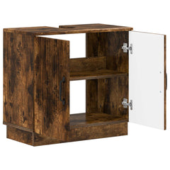 vidaXL Bathroom Sink Cabinet HOORN Smoked Oak 59.5 x 31.5x 56 cm 3