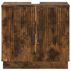 vidaXL Bathroom Sink Cabinet HOORN Smoked Oak 59.5 x 31.5x 56 cm 4