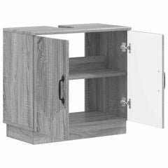 vidaXL Bathroom Sink Cabinet HOORN Grey Sonoma 59.5 x 31.5x 56 cm 3