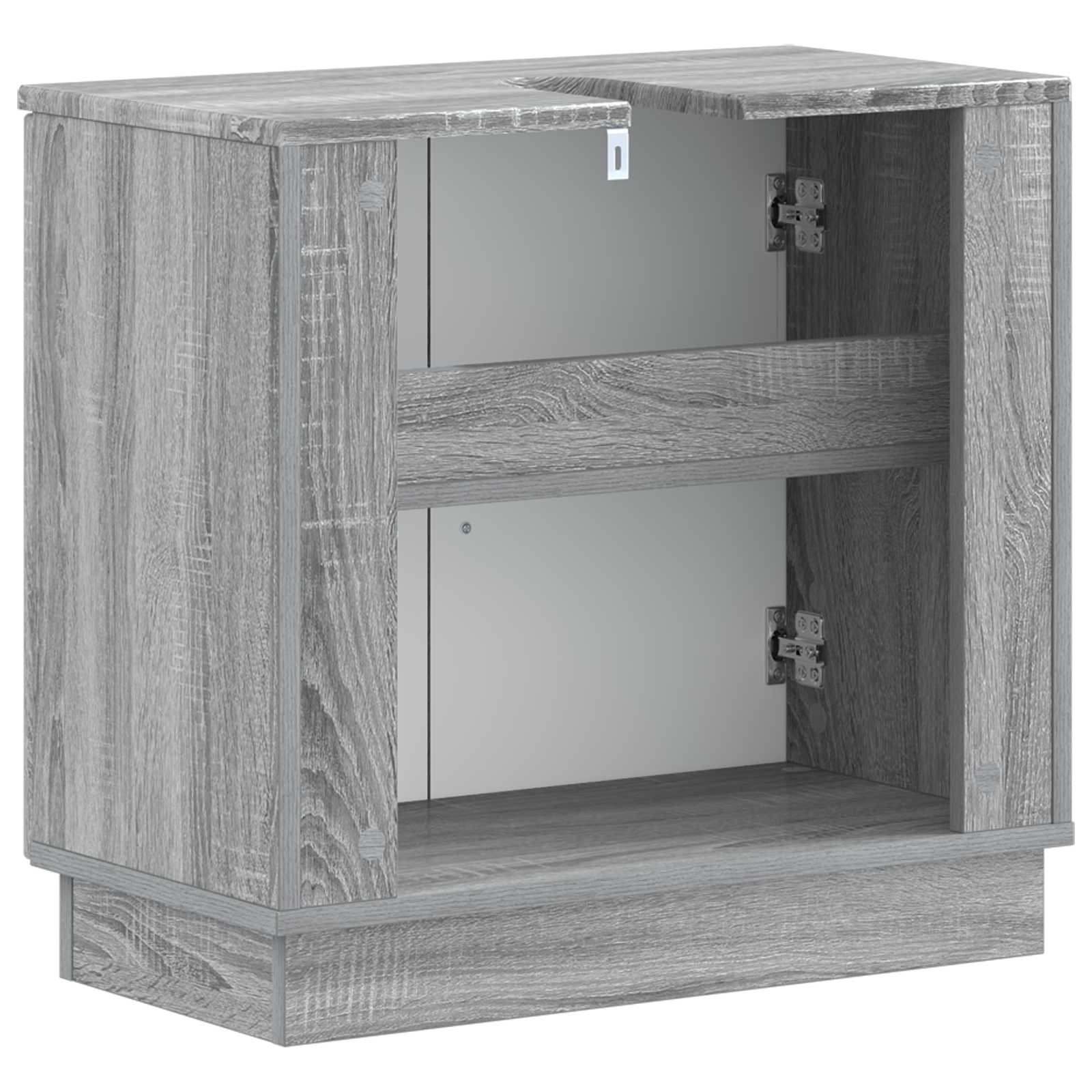 vidaXL Bathroom Sink Cabinet HOORN Grey Sonoma 59.5 x 31.5x 56 cm 6