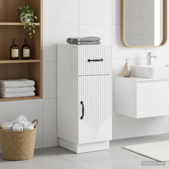 vidaXL Bathroom Storage Cainet HOORN High Gloss White 30 x 31 x 77 cm 3