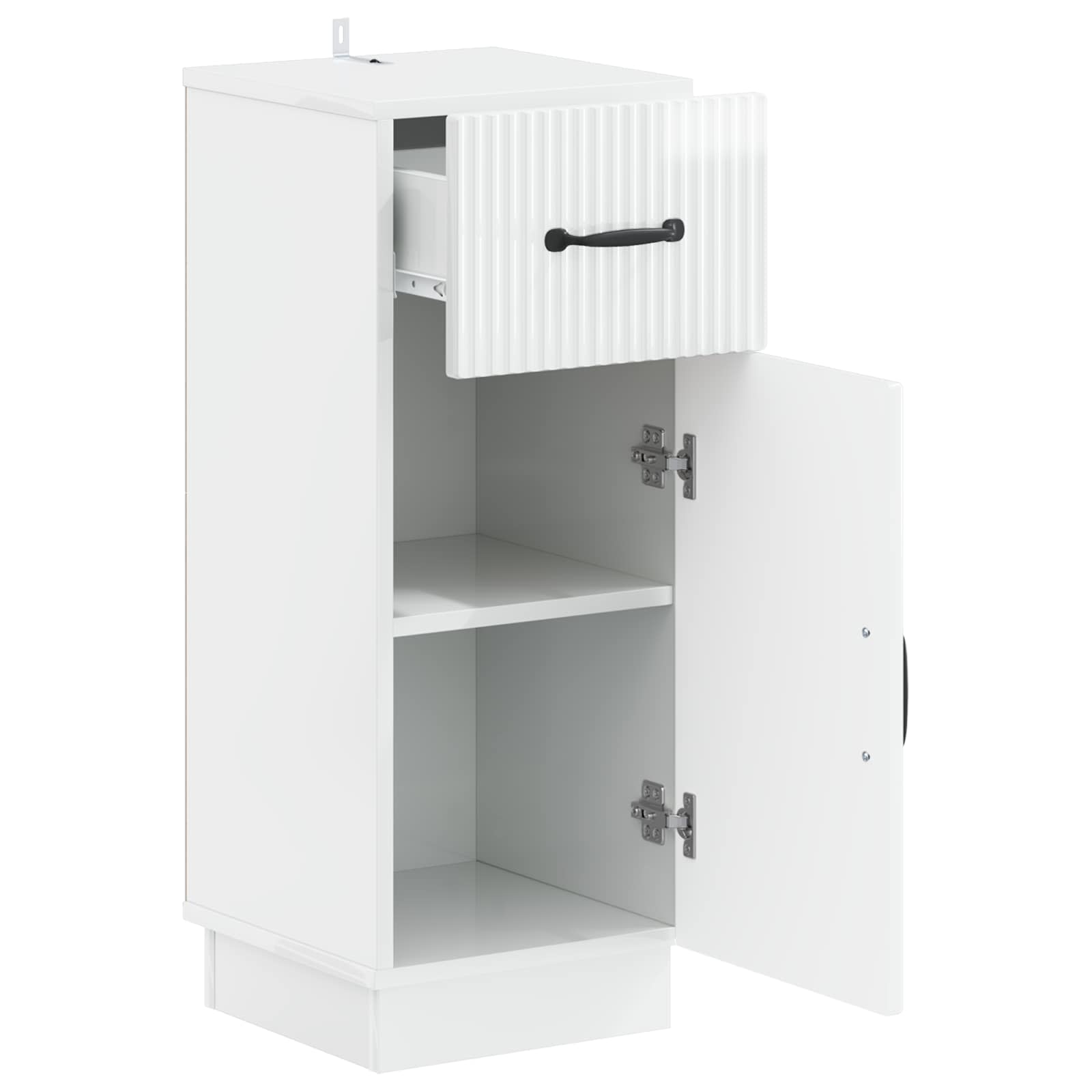 vidaXL Bathroom Storage Cainet HOORN High Gloss White 30 x 31 x 77 cm 4