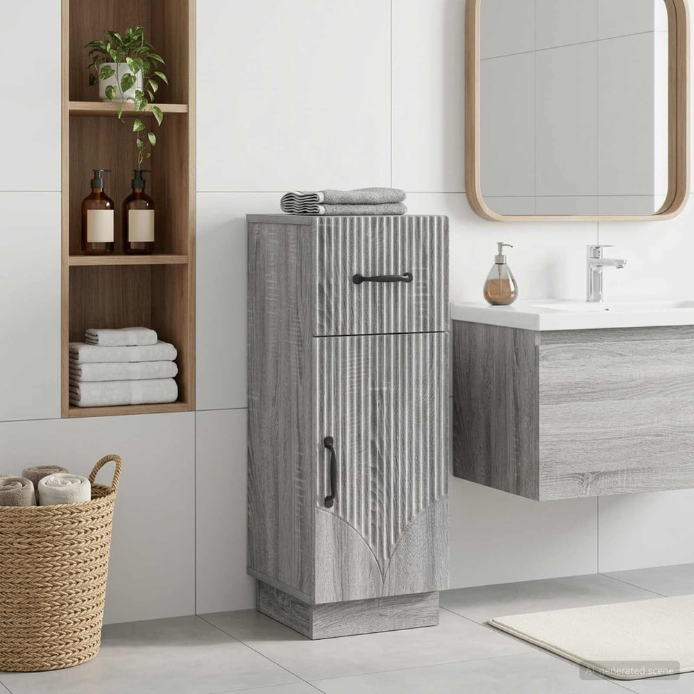 Bathroom Storage Cainet HOORN 30 x 31 x 77 cm Grey sonoma