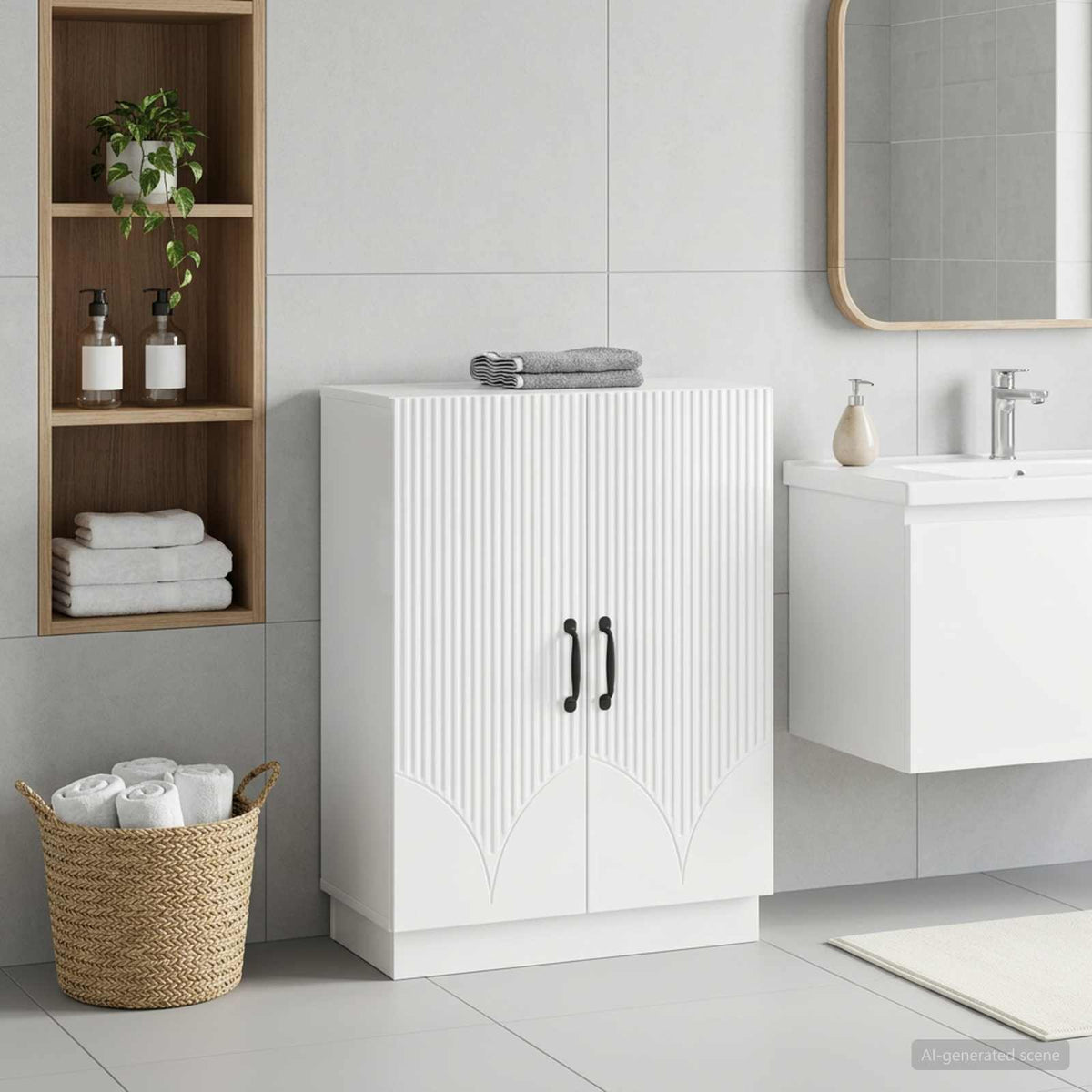 vidaXL Bathroom Storage Cainet HOORN 59.5 x 31 x 77 cm