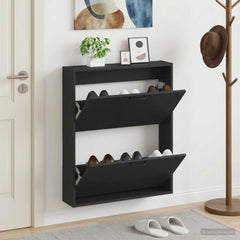 vidaXL Wall-Mounted Shoe Cabinet HOORN 71 x 17 x 86 cm Engineered Wood 1