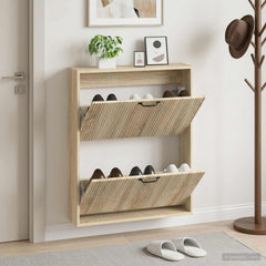 vidaXL Wall-Mounted Shoe Cabinet HOORN 71 x 17 x 86 cm Engineered Wood 1