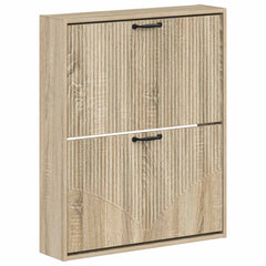 vidaXL Wall-Mounted Shoe Cabinet HOORN 71 x 17 x 86 cm Engineered Wood 2