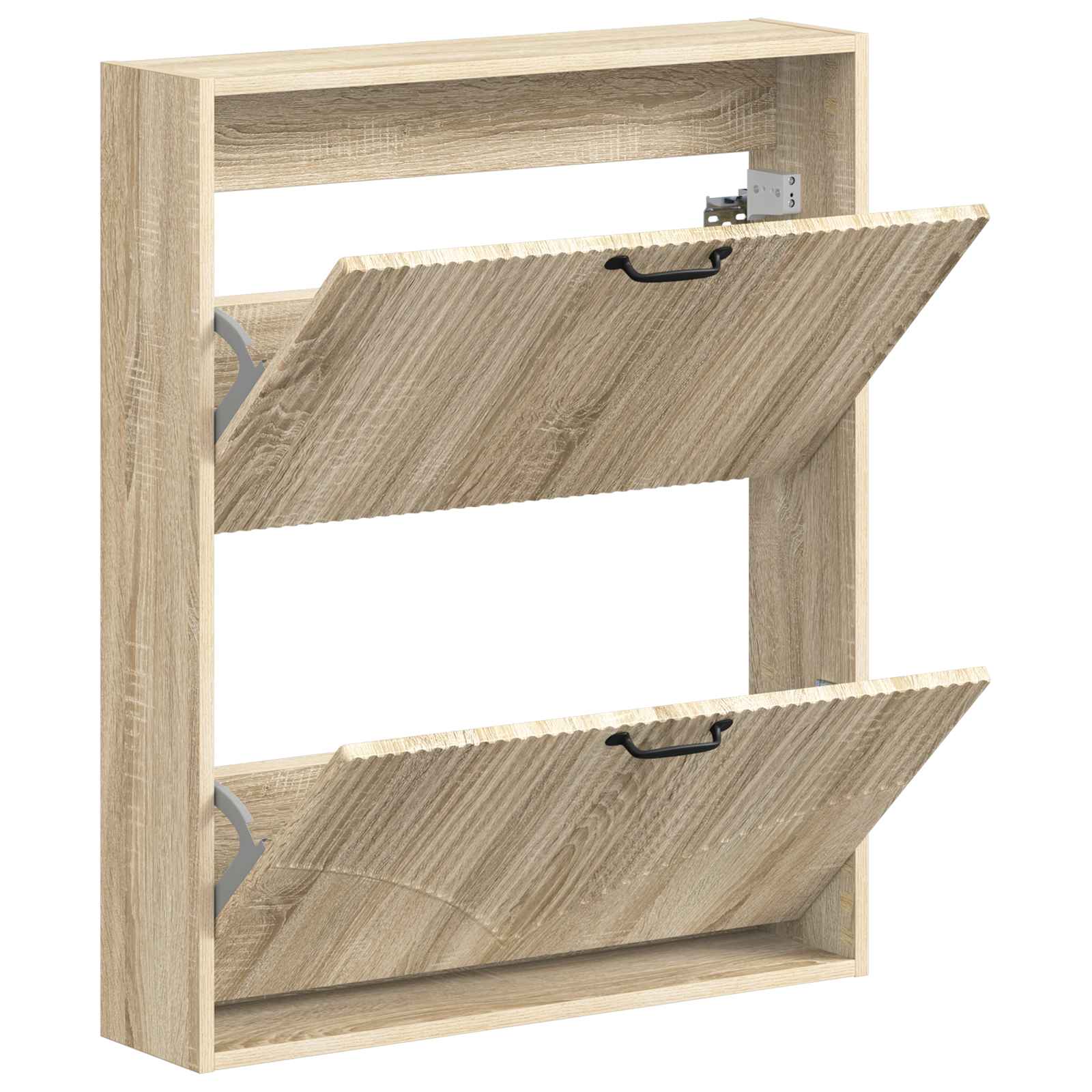 vidaXL Wall-Mounted Shoe Cabinet HOORN 71 x 17 x 86 cm Engineered Wood 3