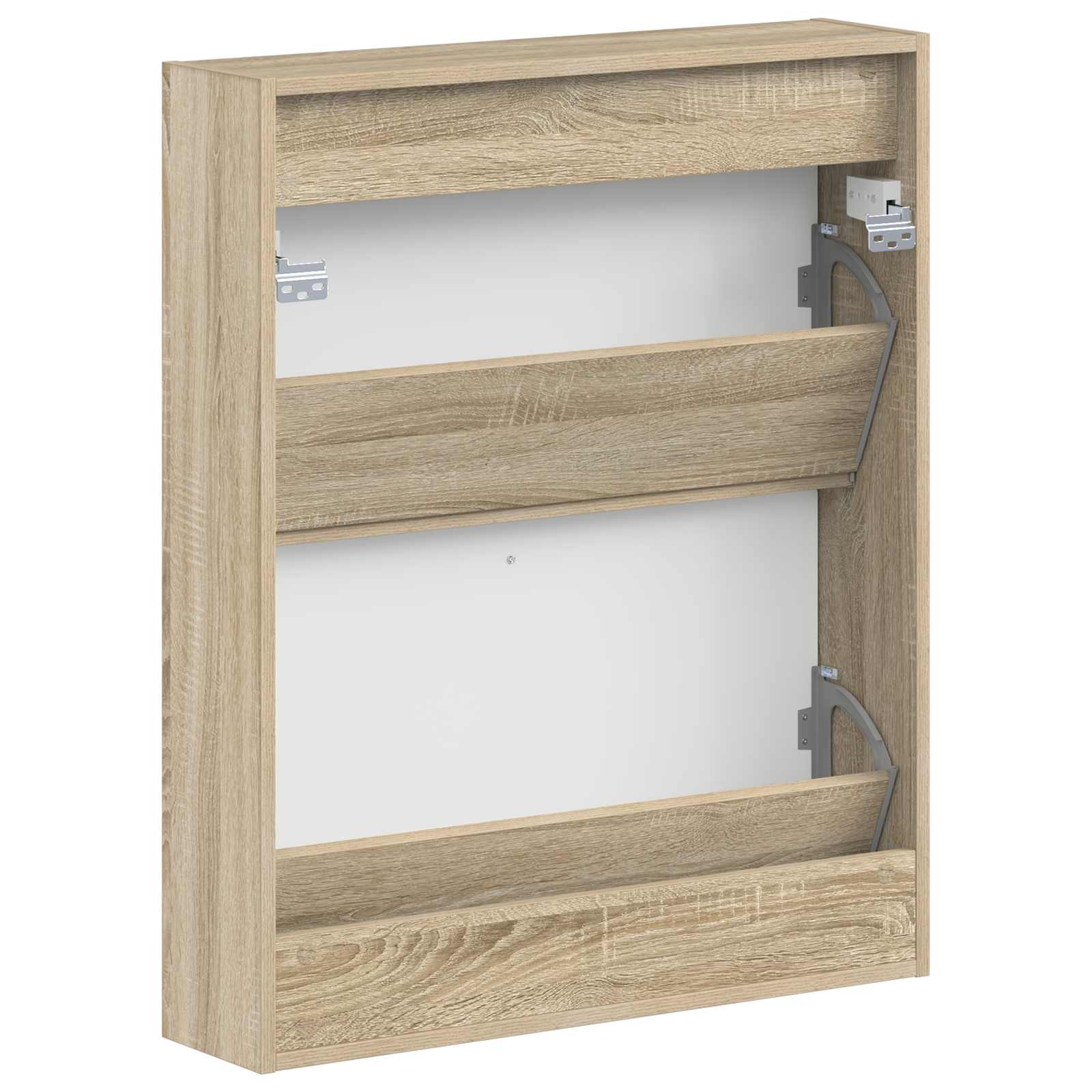 vidaXL Wall-Mounted Shoe Cabinet HOORN 71 x 17 x 86 cm Engineered Wood 6