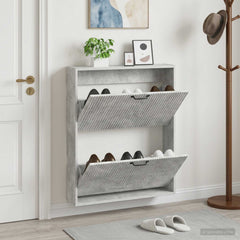 vidaXL Wall-Mounted Shoe Cabinet HOORN 71 x 17 x 86 cm Engineered Wood 1