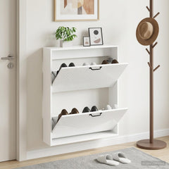 vidaXL Wall-Mounted Shoe Cabinet HOORN 71 x 17 x 86 cm Engineered Wood 1