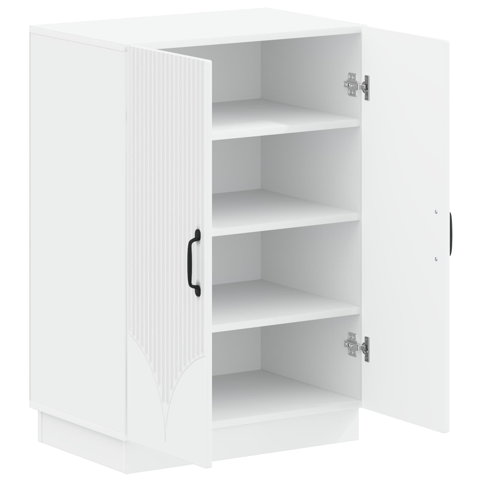vidaXL Shoe Cabinet HOORN 59.5 x 39.5 x 87 cm Engineered Wood White 3