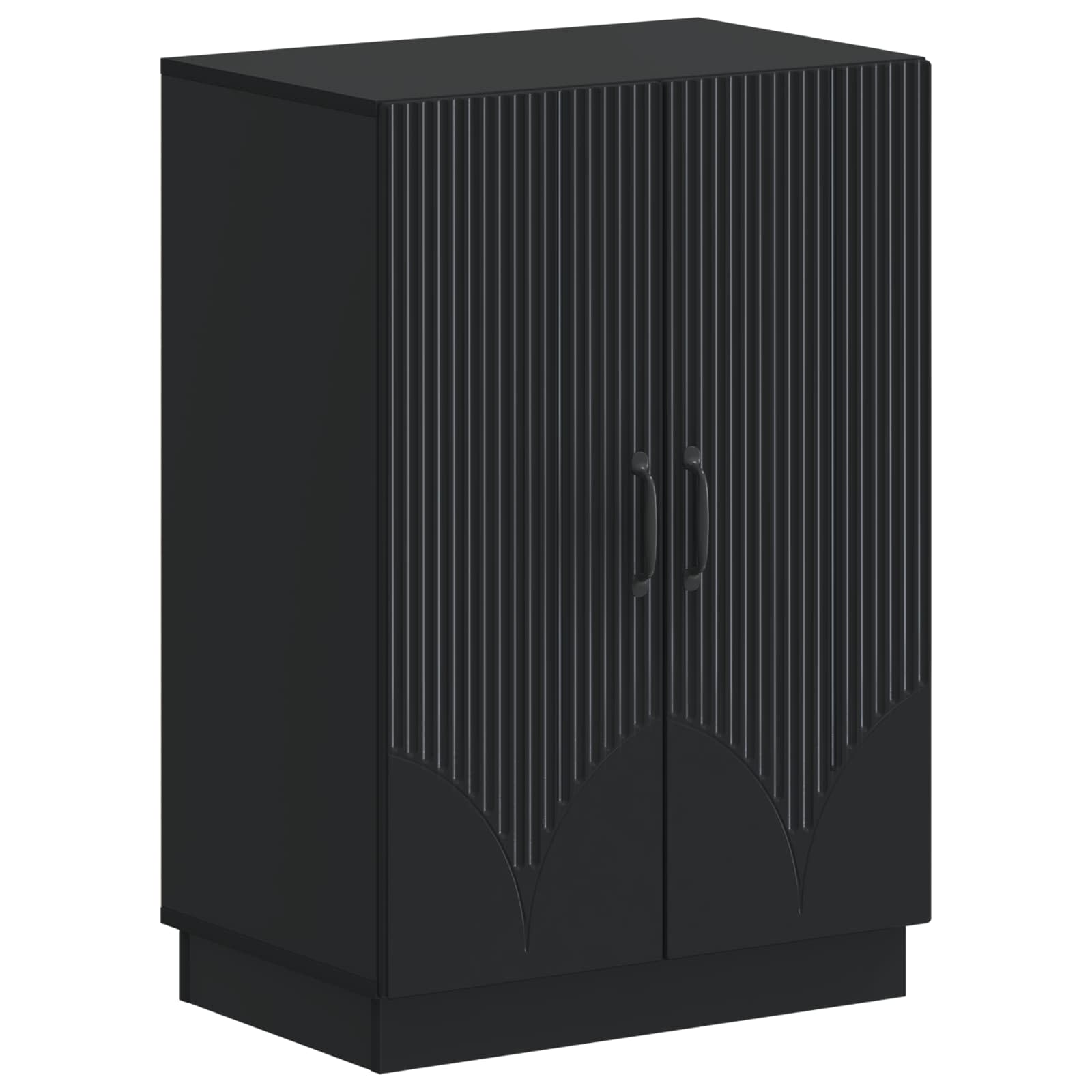 vidaXL Shoe Cabinet HOORN 59.5 x 39.5 x 87 cm Engineered Wood Black 2