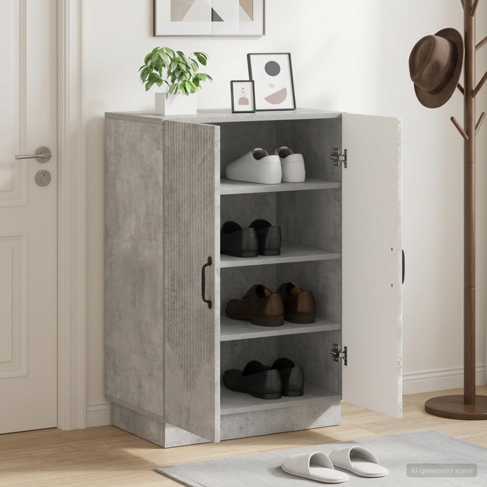 vidaXL Shoe Cabinet HOORN 59.5 x 39.5 x 87 cm Engineered Wood 1