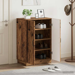 vidaXL Shoe Cabinet HOORN 59.5 x 39.5 x 87 cm Engineered Wood Old Wood 1