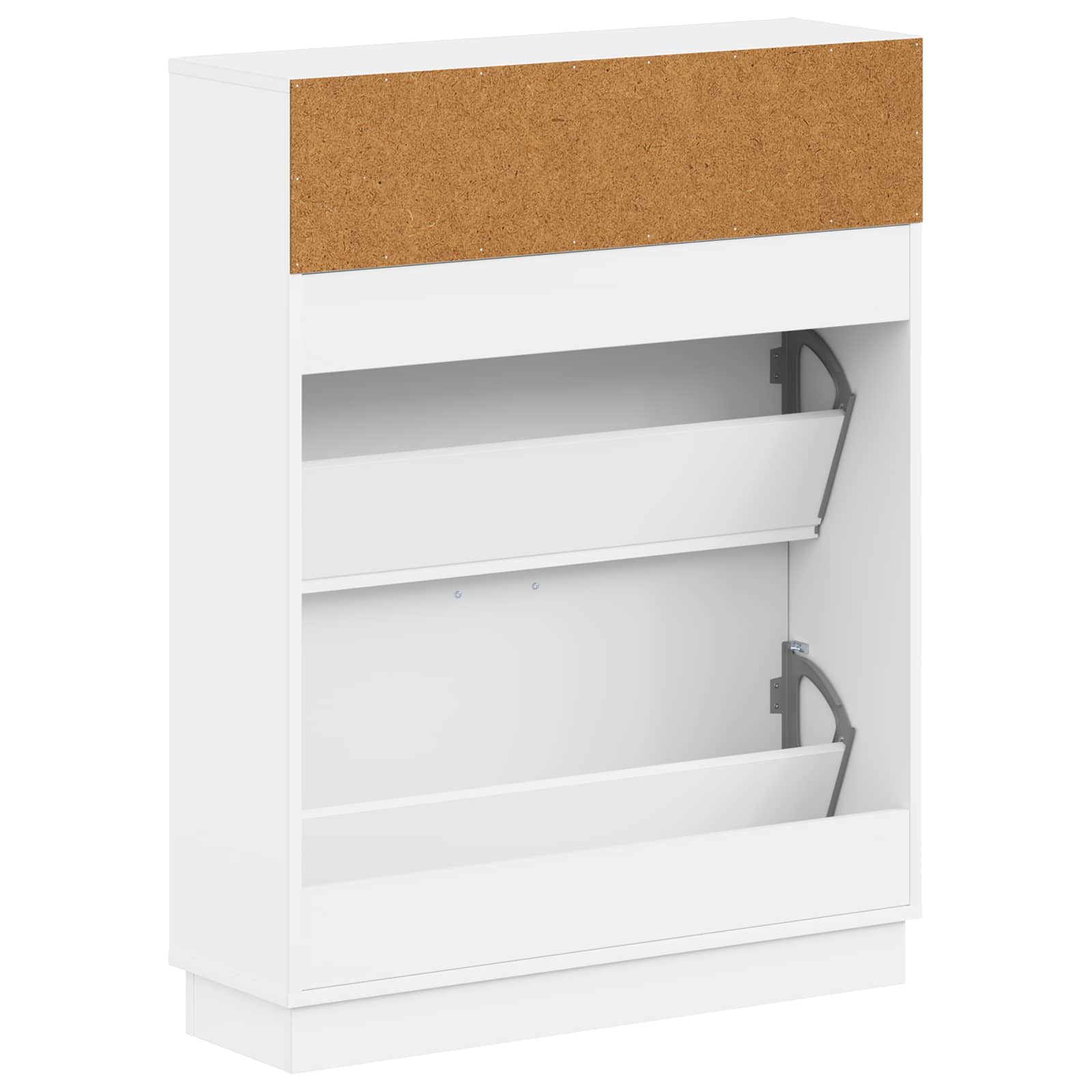 vidaXL Shoe Cabinet HOORN 78 x 24 x 100 cm Engineered Wood White 6
