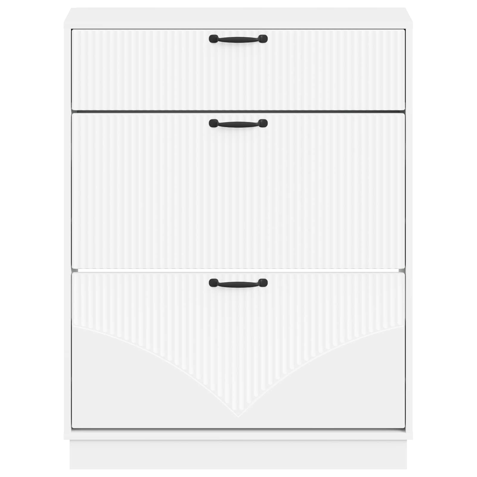 vidaXL Shoe Cabinet HOORN 78 x 24 x 100 cm Engineered Wood White 4