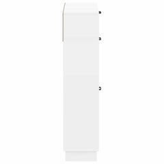 vidaXL Shoe Cabinet HOORN 78 x 24 x 100 cm Engineered Wood White 5