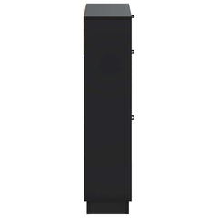 vidaXL Shoe Cabinet HOORN 78 x 24 x 100 cm Engineered Wood Black 5