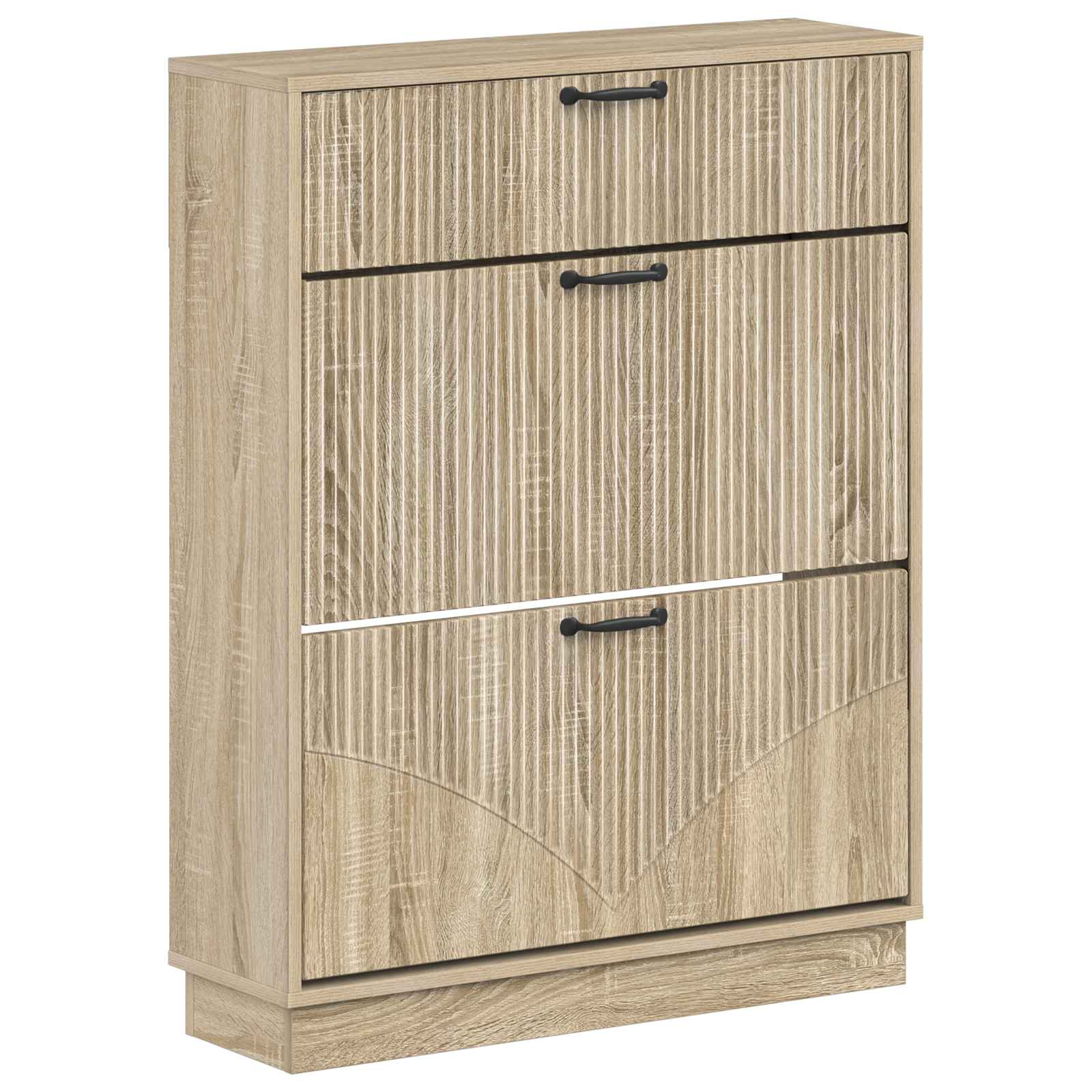 vidaXL Shoe Cabinet HOORN 78 x 24 x 100 cm Engineered Wood Sonoma Oak 2