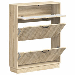 vidaXL Shoe Cabinet HOORN 78 x 24 x 100 cm Engineered Wood Sonoma Oak 3