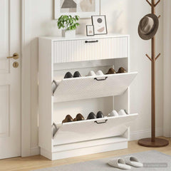 vidaXL Shoe Cabinet HOORN 78 x 24 x 100 cm Engineered Wood 1