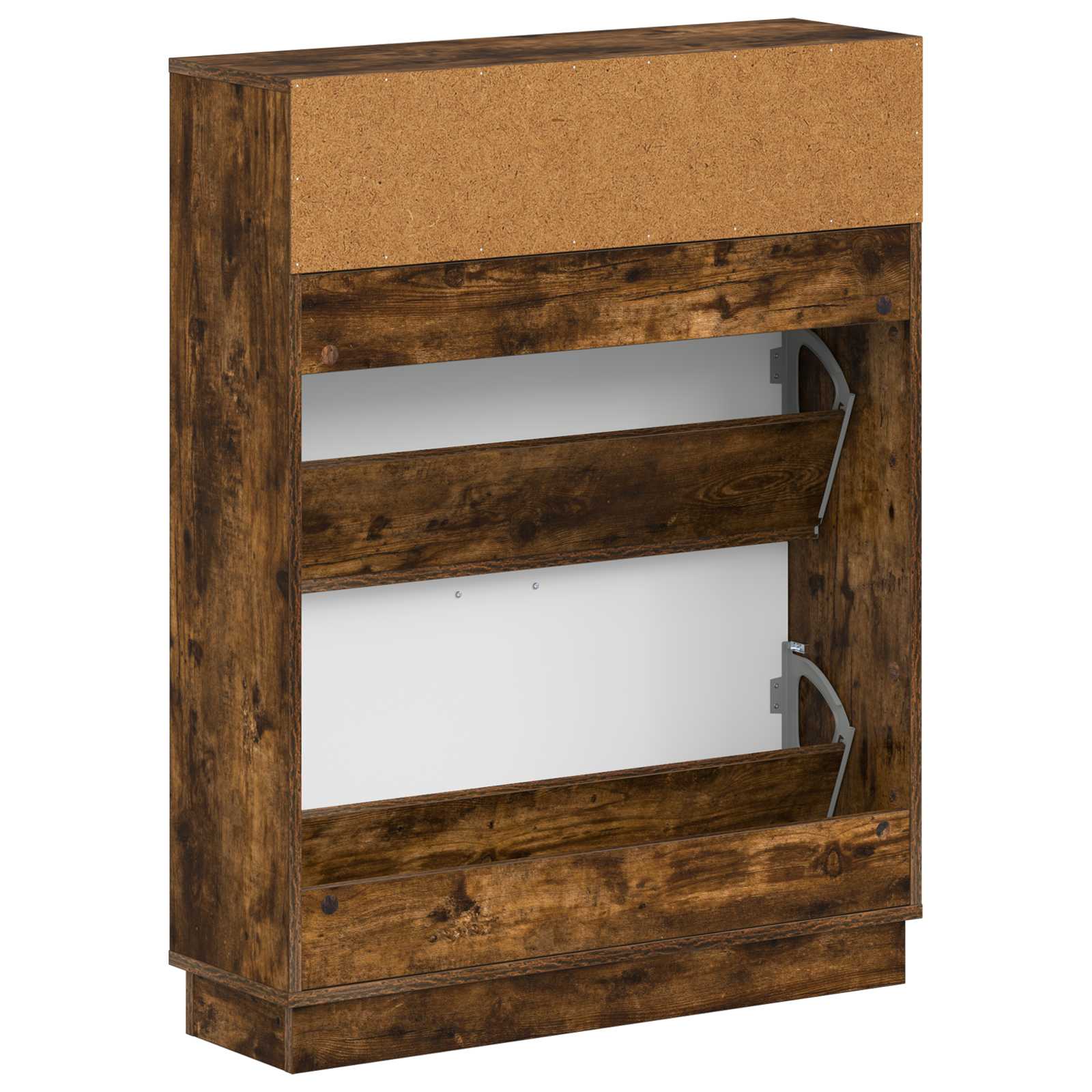 vidaXL Shoe Cabinet HOORN 78 x 24 x 100 cm Engineered Wood Smoked Oak 6
