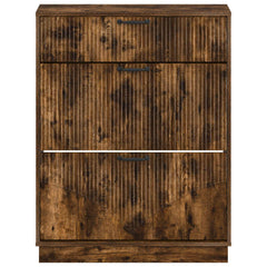 vidaXL Shoe Cabinet HOORN 78 x 24 x 100 cm Engineered Wood Smoked Oak 4