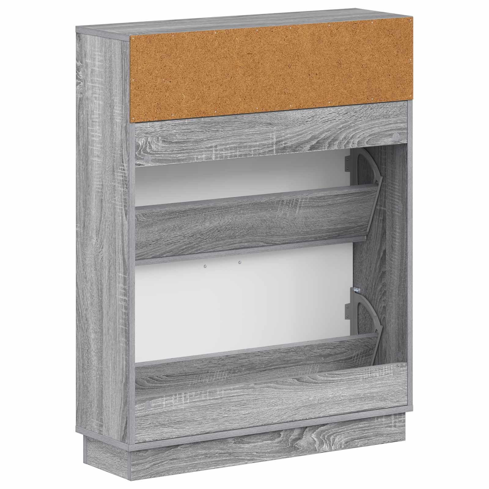 vidaXL Shoe Cabinet HOORN 78 x 24 x 100 cm Engineered Wood Grey Sonoma 6