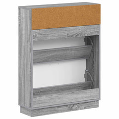 vidaXL Shoe Cabinet HOORN 78 x 24 x 100 cm Engineered Wood Grey Sonoma 6