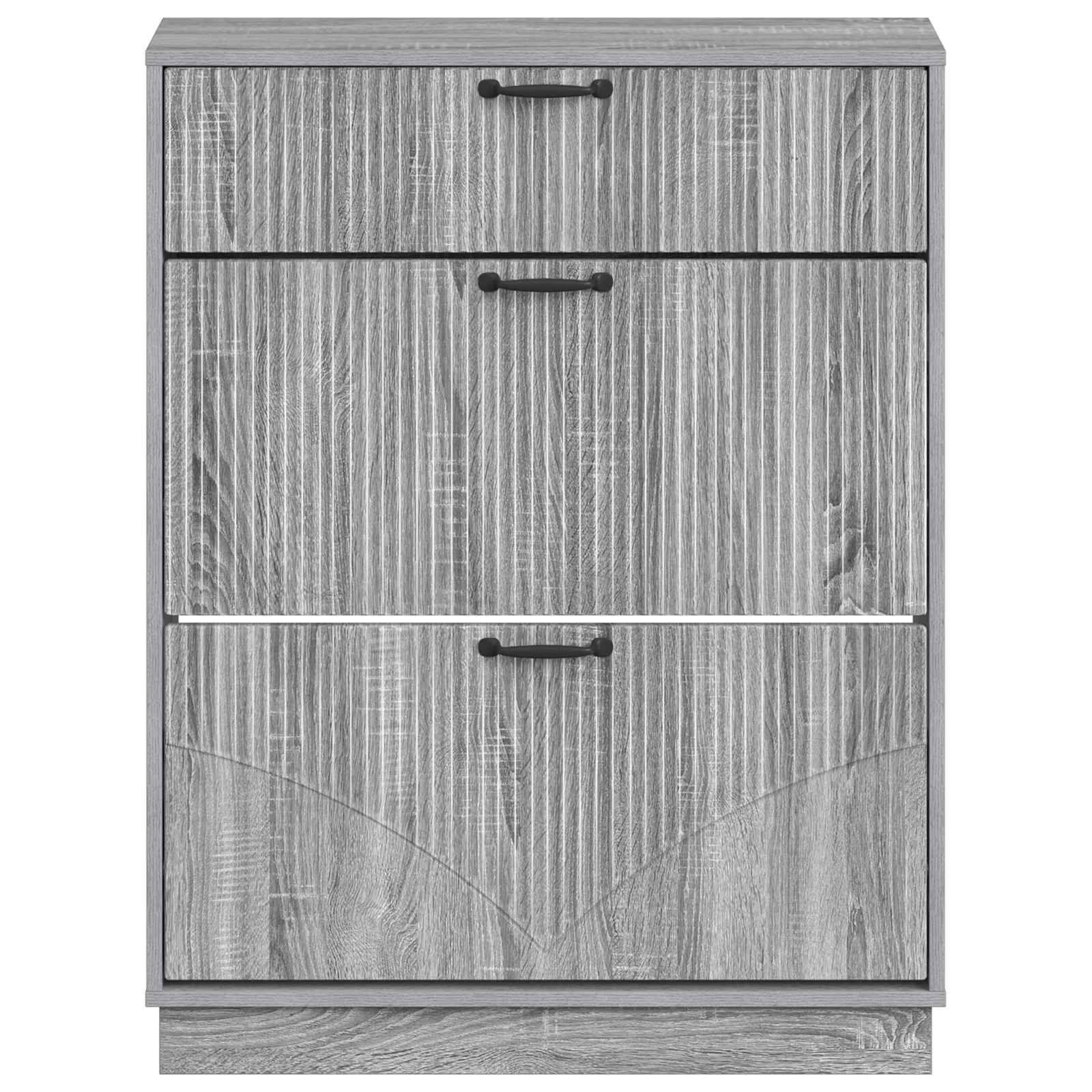 vidaXL Shoe Cabinet HOORN 78 x 24 x 100 cm Engineered Wood Grey Sonoma 4