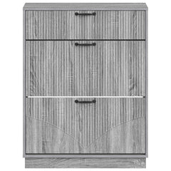 vidaXL Shoe Cabinet HOORN 78 x 24 x 100 cm Engineered Wood Grey Sonoma 4