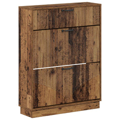 vidaXL Shoe Cabinet HOORN 78 x 24 x 100 cm Engineered Wood Old Wood 2
