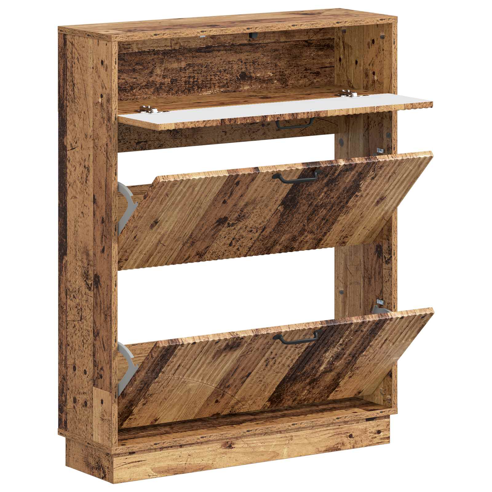 vidaXL Shoe Cabinet HOORN 78 x 24 x 100 cm Engineered Wood Old Wood 3