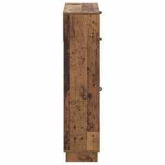 vidaXL Shoe Cabinet HOORN 78 x 24 x 100 cm Engineered Wood Old Wood 5