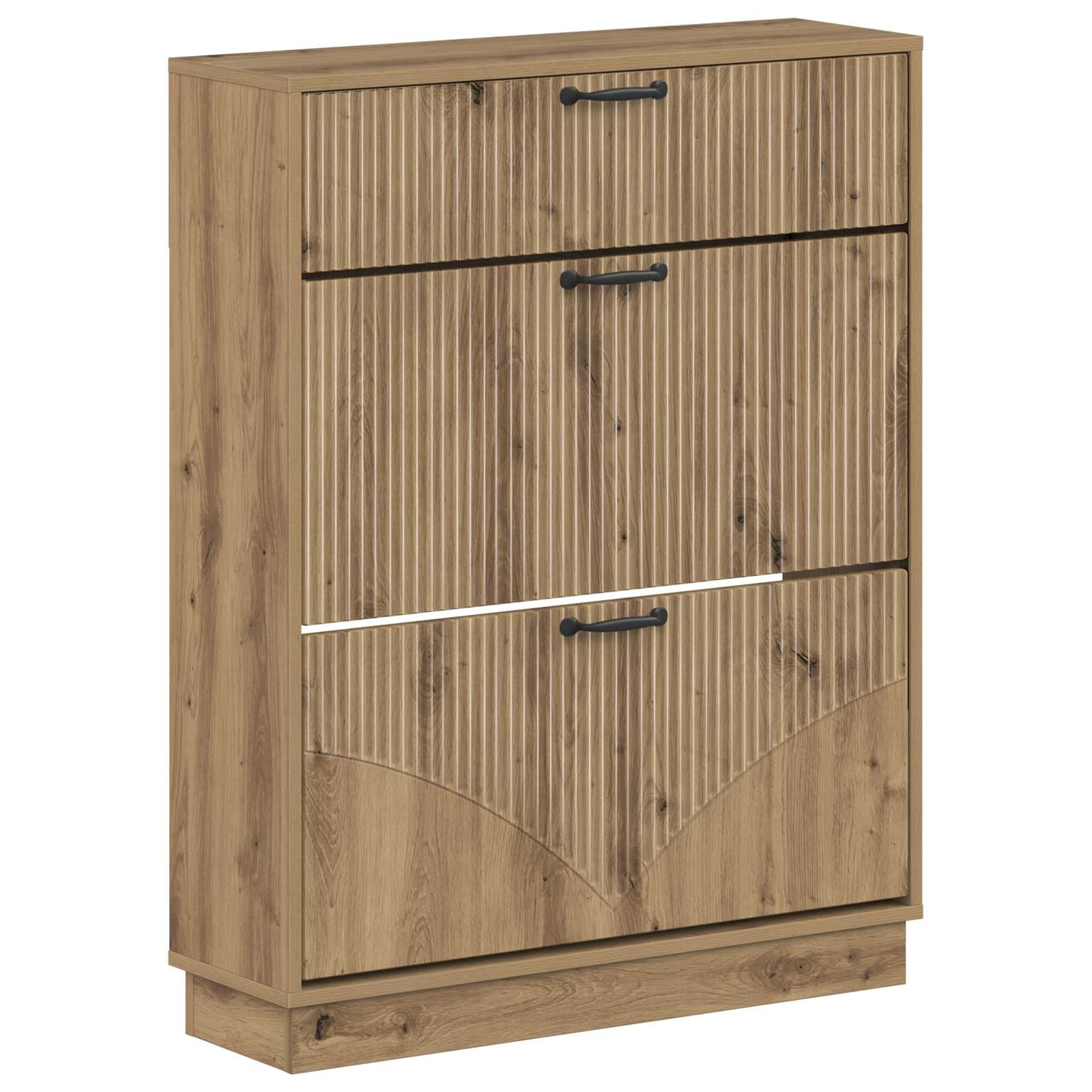 vidaXL Shoe Cabinet HOORN 78 x 24 x 100 cm Engineered Wood Artisan Oak 2