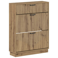 vidaXL Shoe Cabinet HOORN 78 x 24 x 100 cm Engineered Wood Artisan Oak 2