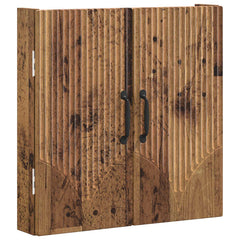 vidaXL Dartboard Cabinet HOORN Old Wood 52.5 x 10.5 x 53.5 cm 4