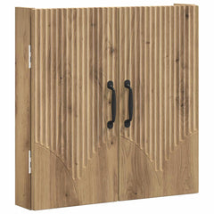 vidaXL Dartboard Cabinet HOORN Artisan Oak 52.5 x 10.5 x 53.5 cm 4