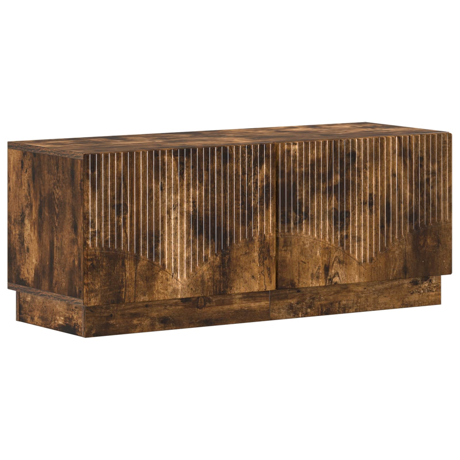 vidaXL TV Cabinet Smoked Oak Engineered Wood 2