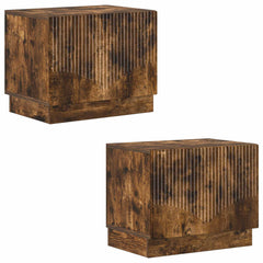 vidaXL TV Cabinet Smoked Oak Engineered Wood 4
