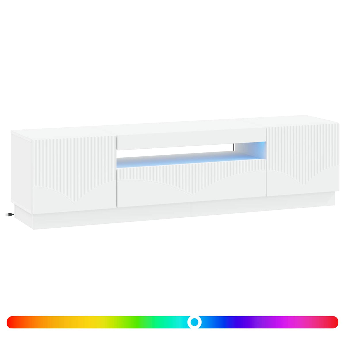 LED TV Cabinet Engineered Wood White
