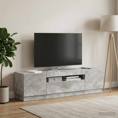 LED TV Cabinet Engineered Wood Concrete grey