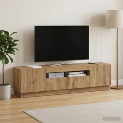LED TV Cabinet Engineered Wood Artisan oak